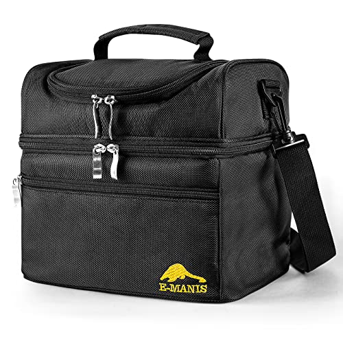 Bolsa Térmica E-MANIS 12L para Almuerzo y Viaje (Negro) – Shopavia