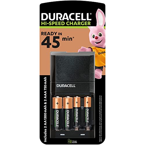 Cargador de pilas Duracell Hi-Speed Charger con 2 pilas AA y 2 pilas AAA –  Shopavia