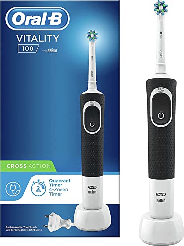 Cepillo de Dientes Eléctrico Oral-B Vitality 100 Recargable – Negro –  Shopavia