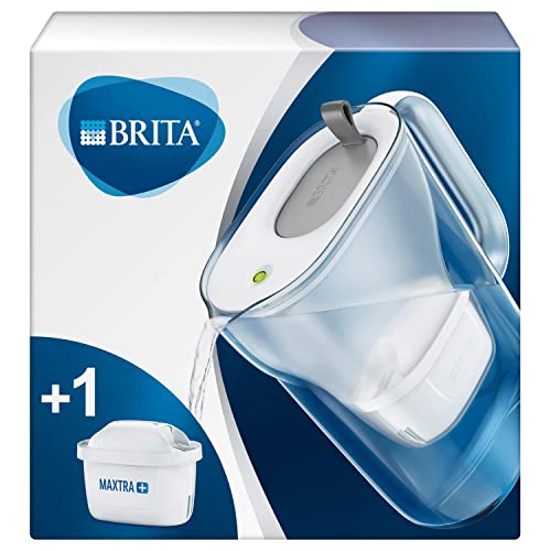 Jarra con filtro de agua BRITA Style para nevera, 2,4 L, gris