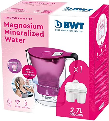 Jarra filtradora de agua electrónica BWT 2,7L + 1 filtro magnesio – Violeta  – Shopavia