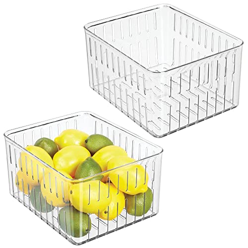 Juego de 2 cajas organizadoras grandes para alimentos mDesign –  Transparentes – Shopavia