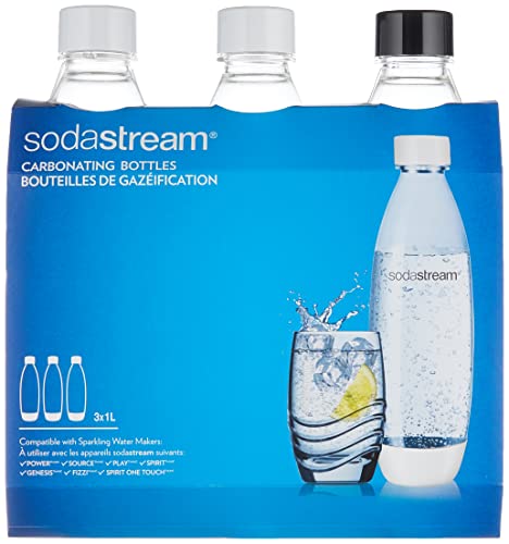 Pack 3 botellas Sodastream 1L para Source, Play, Power, Spirit, Fizzi y  Genesis – Shopavia