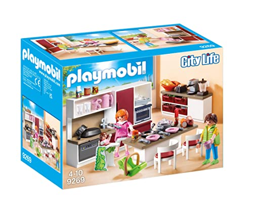 PLAYMOBIL City Life Cocina Set de Juego con Figuras y Accesorios