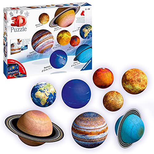 Puzzle 3D Ravensburger Sistema Planetario 522 piezas Shopavia