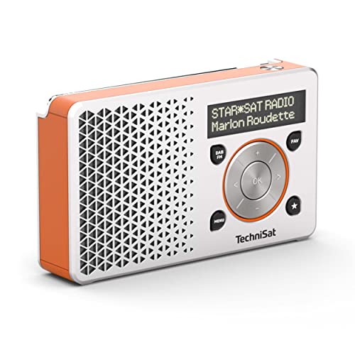 Radio Dab+ Portátil TechniSat DIGITRADIO 1, Batería Recargable (Dab, FM,  OLED, 20 Favoritos, 1W RMS) Naranja/Plateado – Shopavia