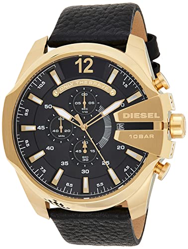 Reloj Diesel Mega Chief para hombre, cronógrafo de cuarzo, caja de