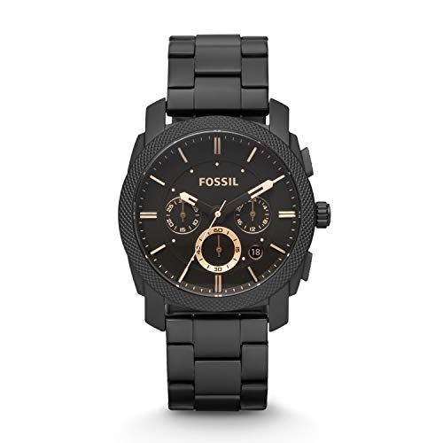 Reloj Fossil Machine para hombre acero negro cron grafo Shopavia