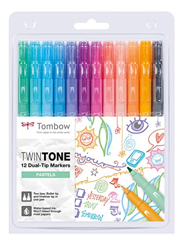 Rotuladores Tombow Twintone Pastel (12 unidades) – Shopavia
