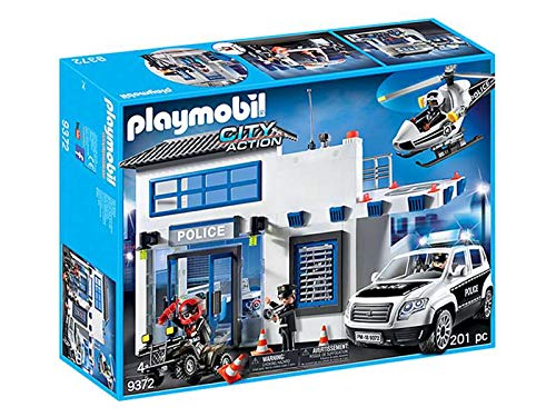 Set de Policía Playmobil – Quad, Helicóptero y Coche de Luces y