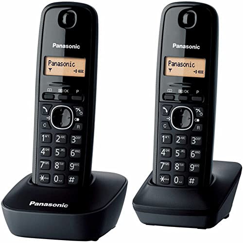 Teléfono Fijo Inalámbrico Panasonic KX-TG1612FRH con Contestador y Agenda  de 50 Nombres y Números – Shopavia