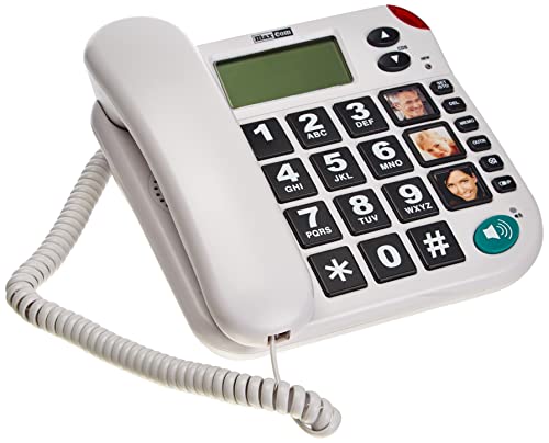 Teléfono Fijo Maxcom KXT480BB con Teclado Fotográfico – Shopavia