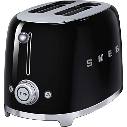 Tostadora SMEG TSF01BLEU 2 ranuras 950W negra estilo 50's – Shopavia