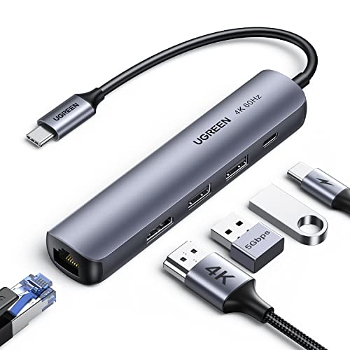 UGREEN Hub USB C, Adaptador HDMI 4K 60Hz, Ethernet RJ45, USB 3.0 para  MacBook, Surface, Galaxy S21, Chromecast – Shopavia